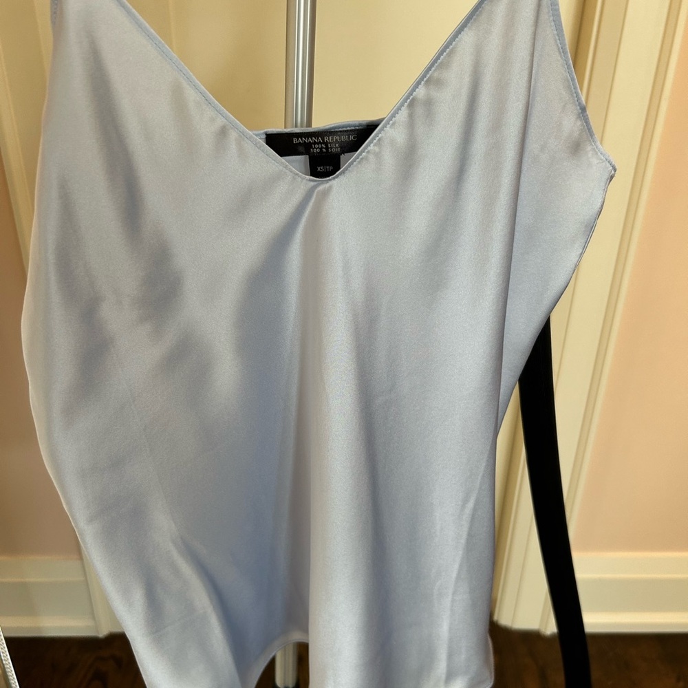 Banana Republic Asymmetrical Blue Camisole Top
